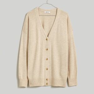 Madewell V Neck Cardigan tan